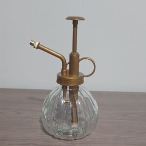 Gold and Clear Glass Plant Mister